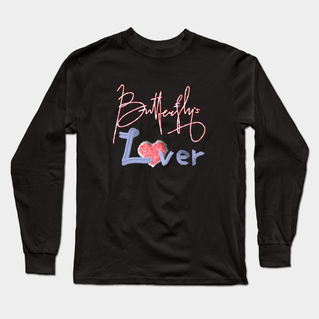 butterfly lover Long Sleeve T-Shirt by Embun